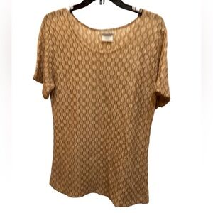 Jaipur Floral Embossed Design Gold with White Size XL NWT